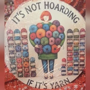 2 Metal Signs for Crocchet Art with Stands Cat's interpretation of spelling croc